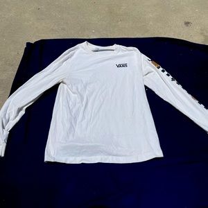 Vans long sleeve white off the wall shirt